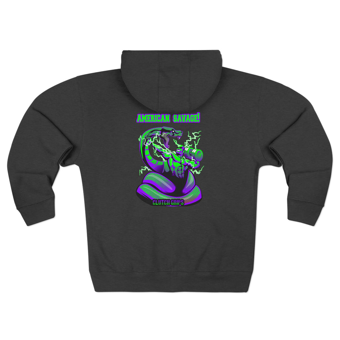 MAC VS SNAKE PURPLE GREEN /AMERICAN SAVAGE ZIP UP