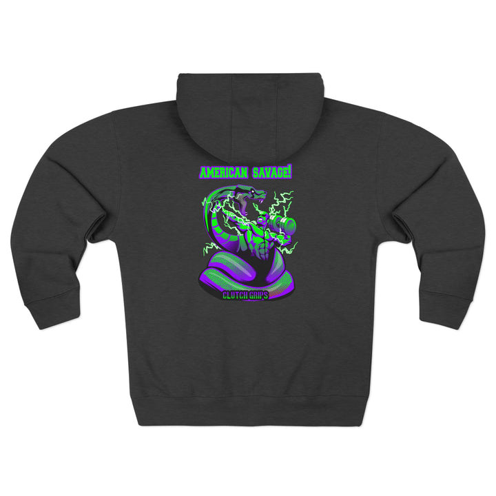 MAC VS SNAKE PURPLE GREEN /AMERICAN SAVAGE ZIP UP