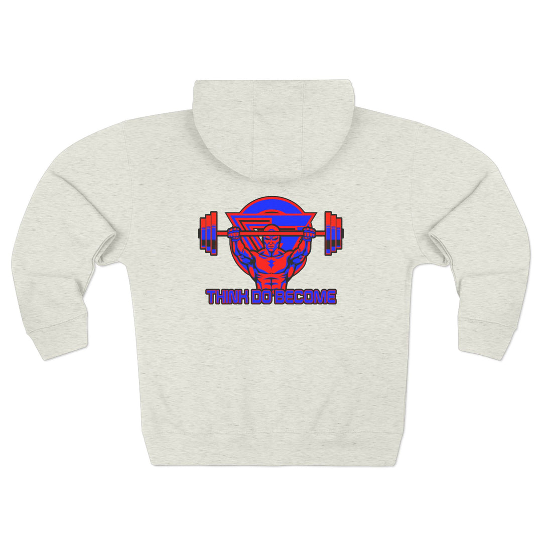 ENTER THE MAC HYPER RED BLUE/THINK DO BECOME ZIP UP