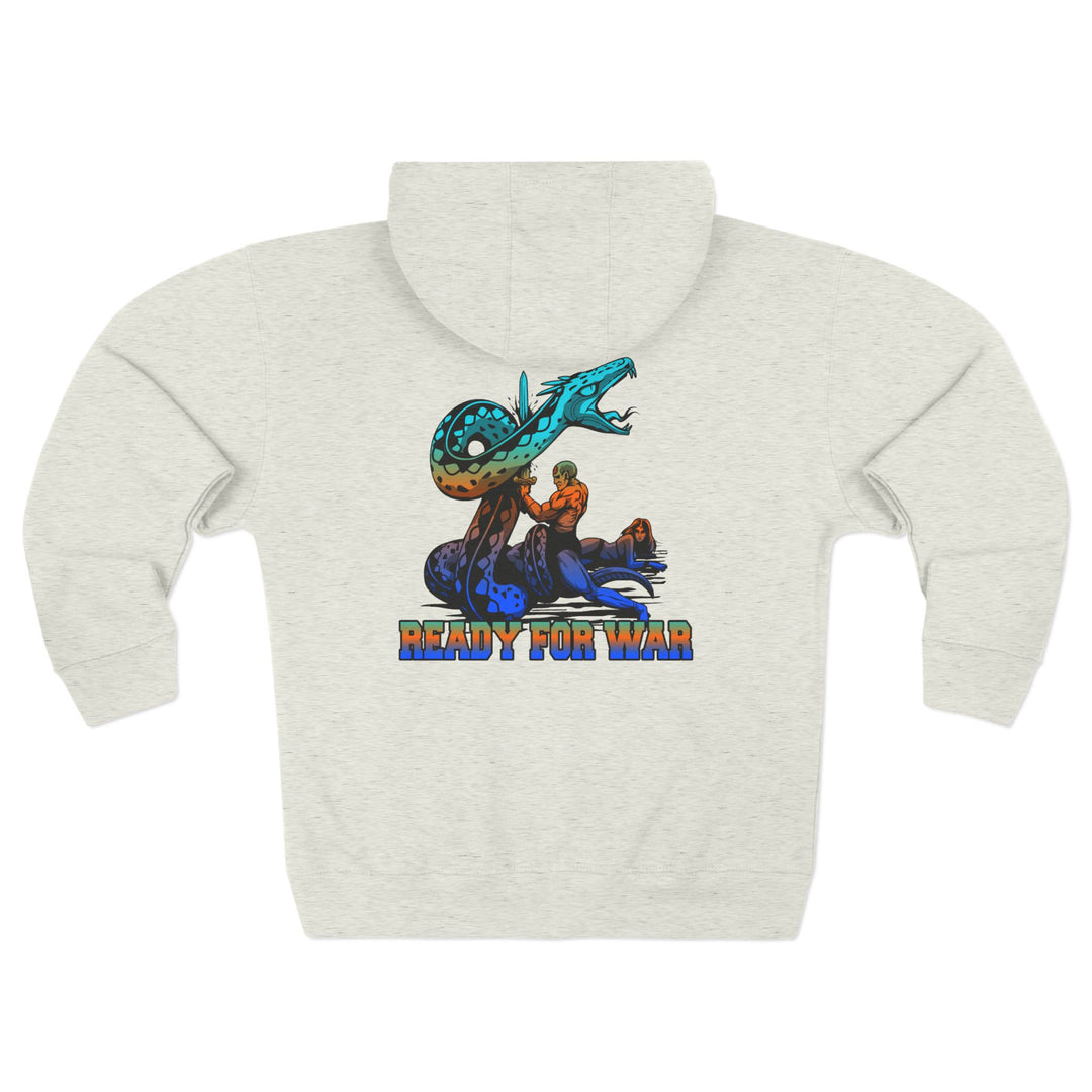 CG SERPENT SLAYER BLUE ORANGE AQUA /READY FOR WAR ZIP UP