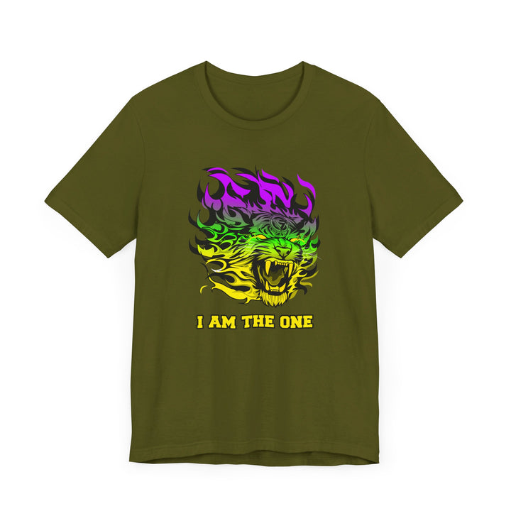 TIGER FLAME YELLOW GREEN PURPLE FADE/I AM THE ONE