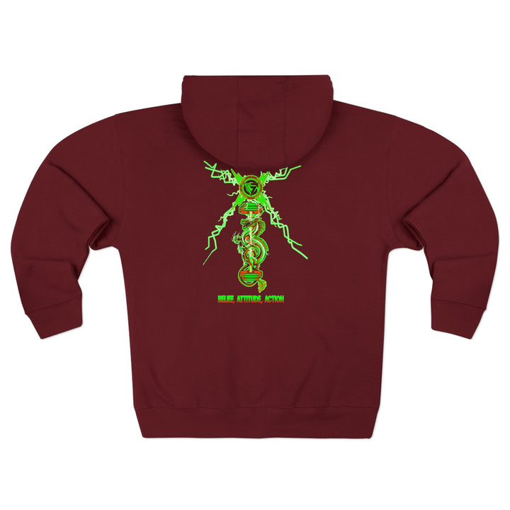 CG DRAGON BELL LIGHTNING ORANGE GREEN/BELEIF ATTITUDE ACTION ZIP UP