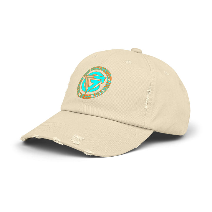 CG LOGO MIAMI AQUA Unisex Distressed Cap