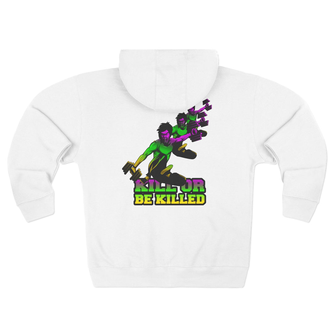CG LIFT KICK YELLOW GREEN PURPLE FADE /KILL OR BE KILLED ZIP UP