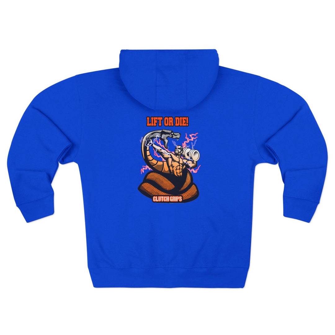 MAC VS SNAKE ORANGE WHITE FADE /LIFT OR DIE ZIP UP