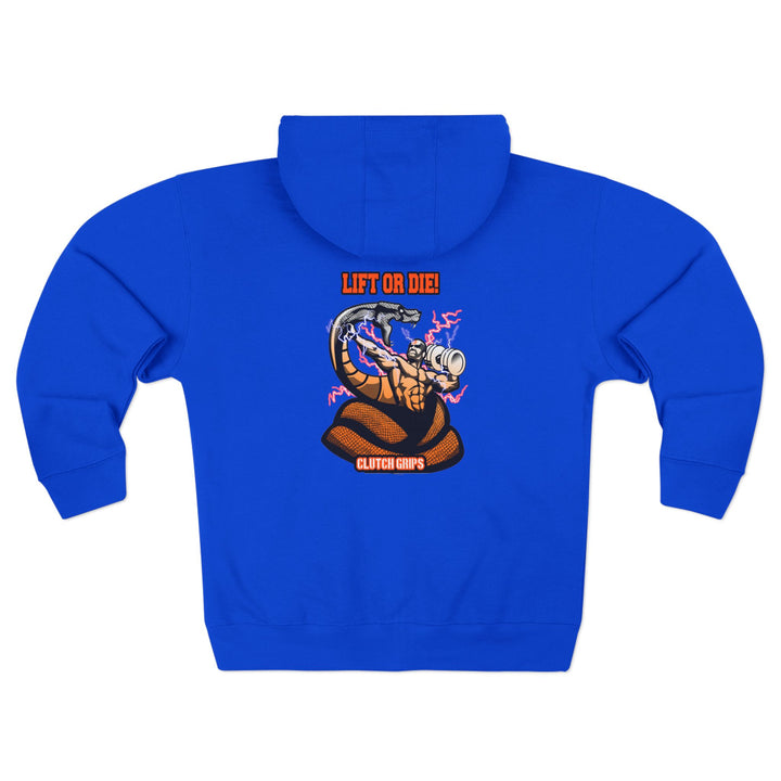 MAC VS SNAKE ORANGE WHITE FADE /LIFT OR DIE ZIP UP