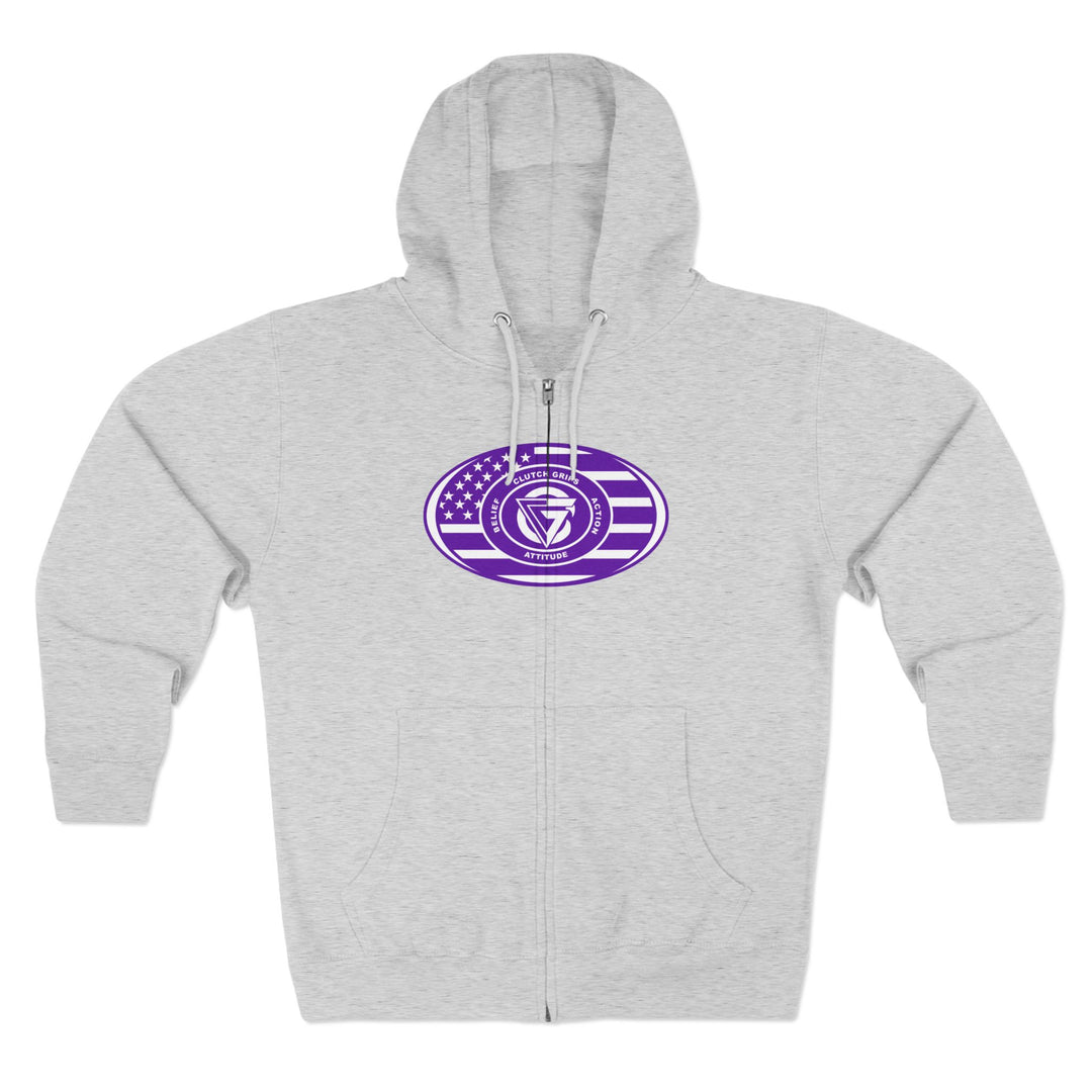 CG PATRIOT WARRIOR PURPLE WHITE /DONT BE A BITCH ZIP UP