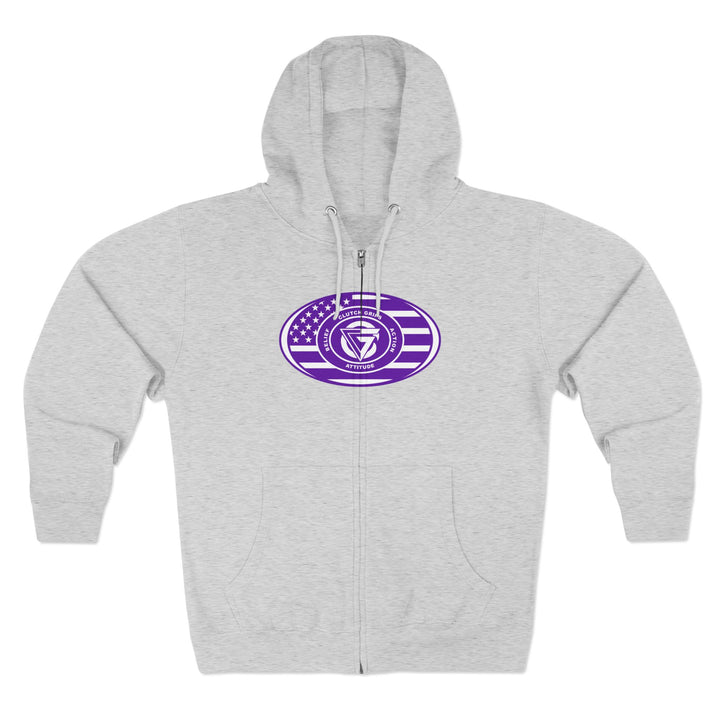 CG PATRIOT WARRIOR PURPLE WHITE /DONT BE A BITCH ZIP UP