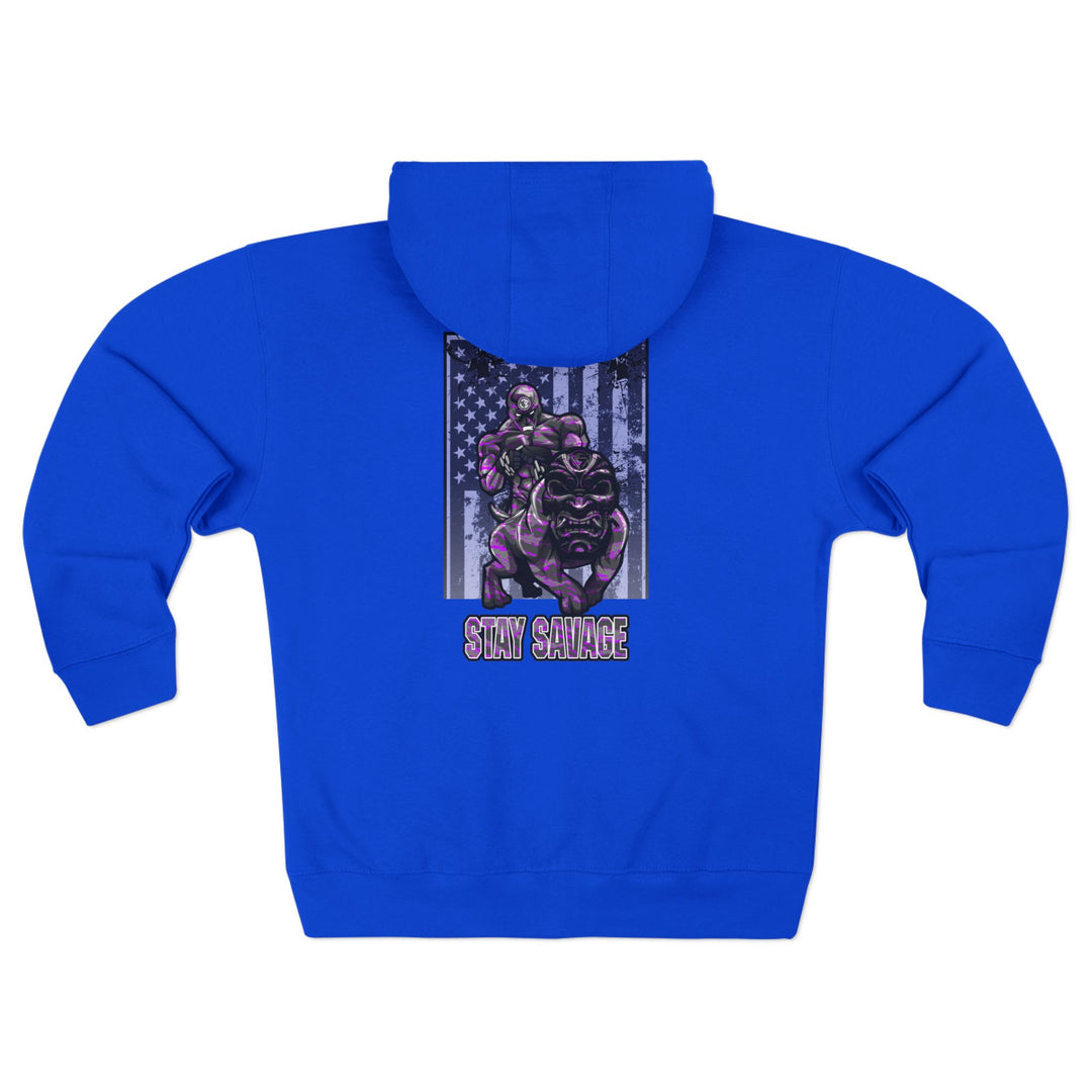 CG ANGRY DOG GREY CAMO PURPLE/STAY SAVAGE ZIP UP