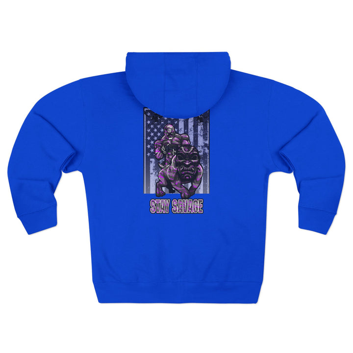 CG ANGRY DOG GREY CAMO PURPLE/STAY SAVAGE ZIP UP