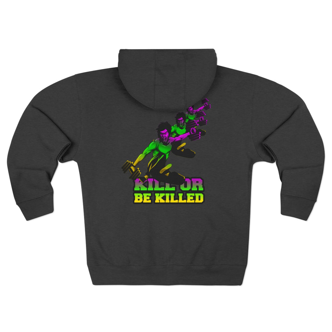 CG LIFT KICK YELLOW GREEN PURPLE FADE /KILL OR BE KILLED ZIP UP