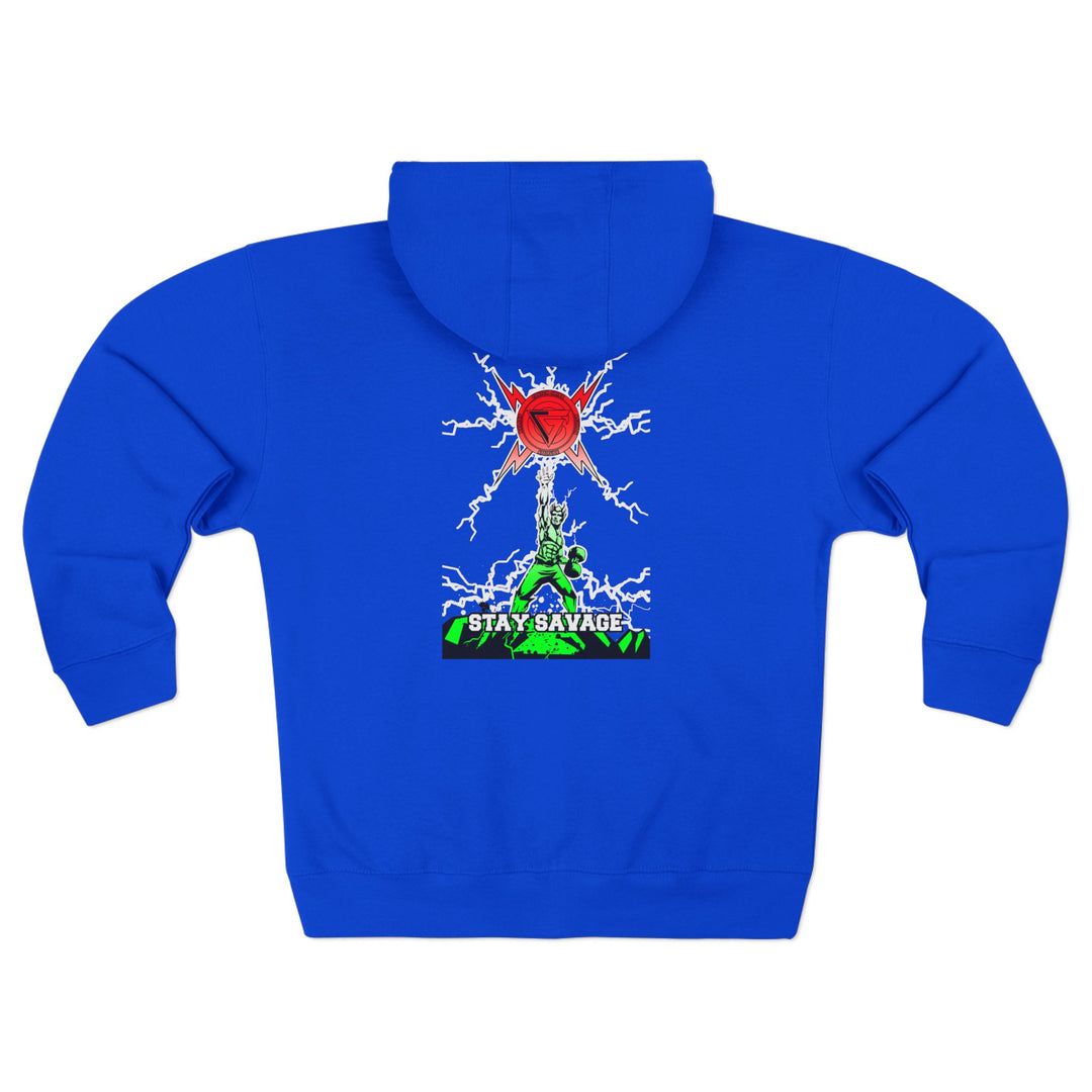 LIGHTNING KING RED WHITE GREEN /STAY SAVAGE ZIP UP