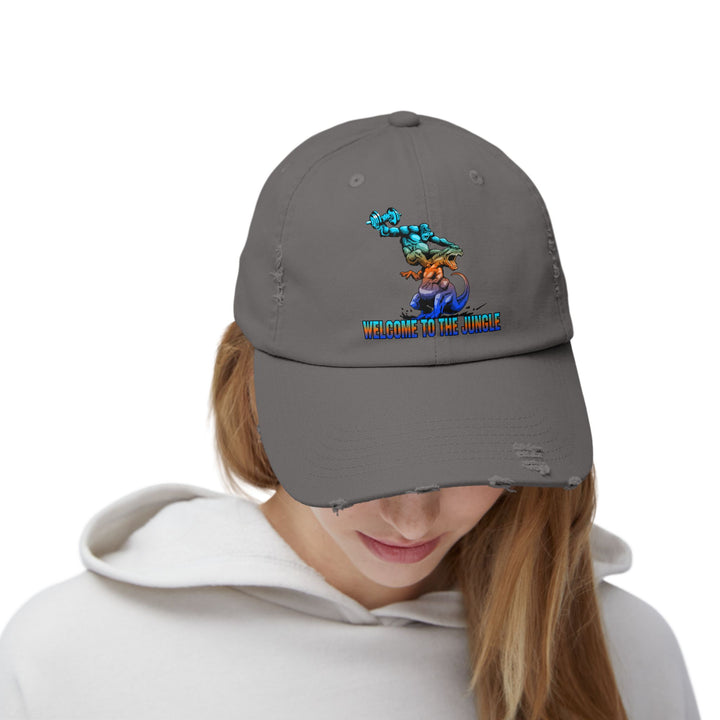 APE VS ZILLA BLUE ORANGE AQUA /WELCOME TO THE JUNGLE CAP
