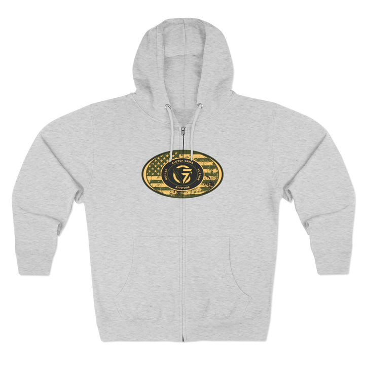 CG TIGER FLAME PATRIOT WAR TIGER CAMO /FIGHT FOR IT ZIP UP