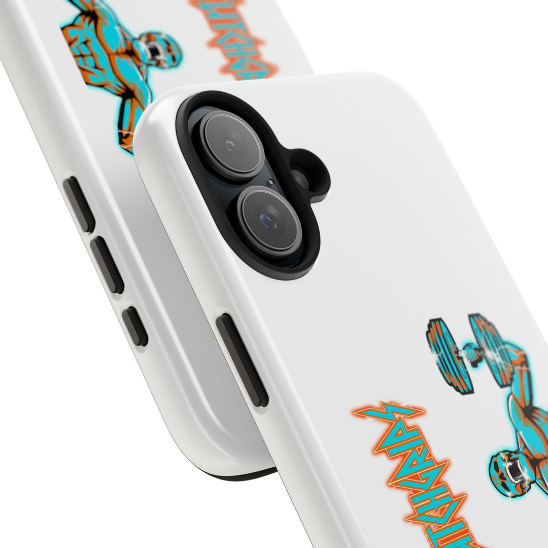 RIDE THE LIGHTNING MIAMI COLORS AQUA ORANGE PHONE CASE/CLUTCHGRIPS