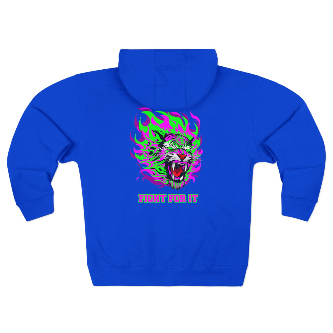 CG TIGER FLAME PURPLE GREEN /FIGHT FOR IT ZIP UP