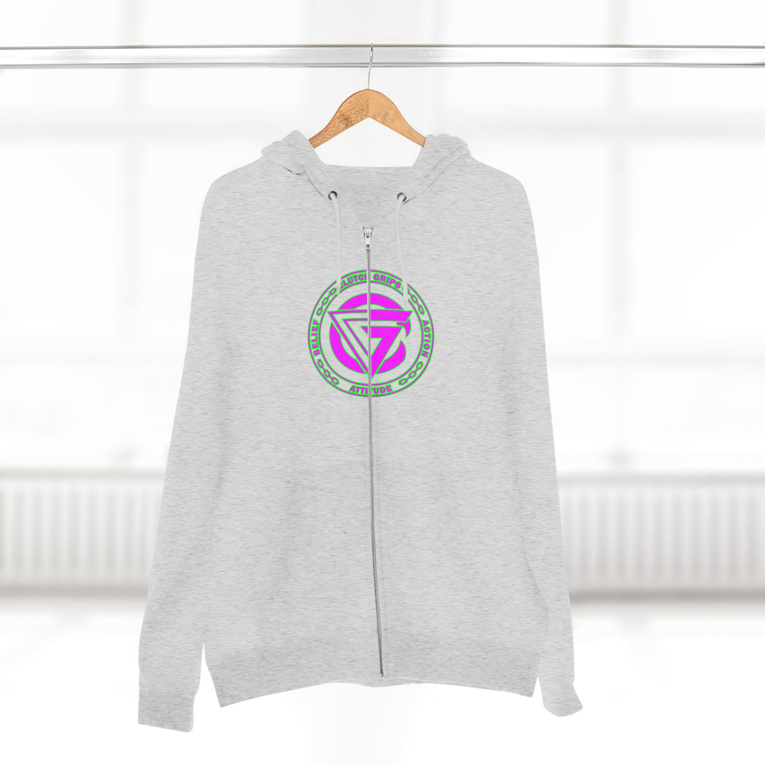 CG TIGER FLAME PURPLE GREEN /FIGHT FOR IT ZIP UP