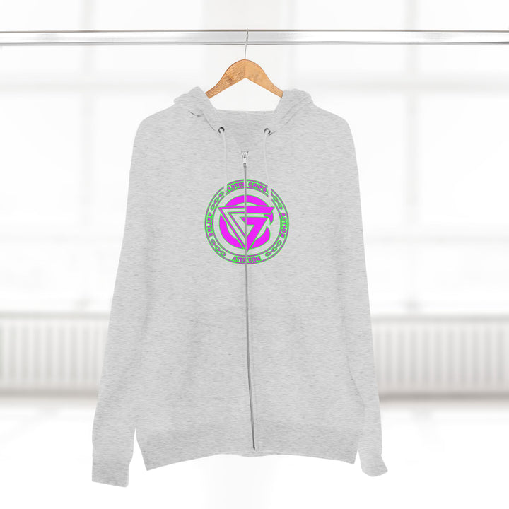 CG TIGER FLAME PURPLE GREEN /FIGHT FOR IT ZIP UP