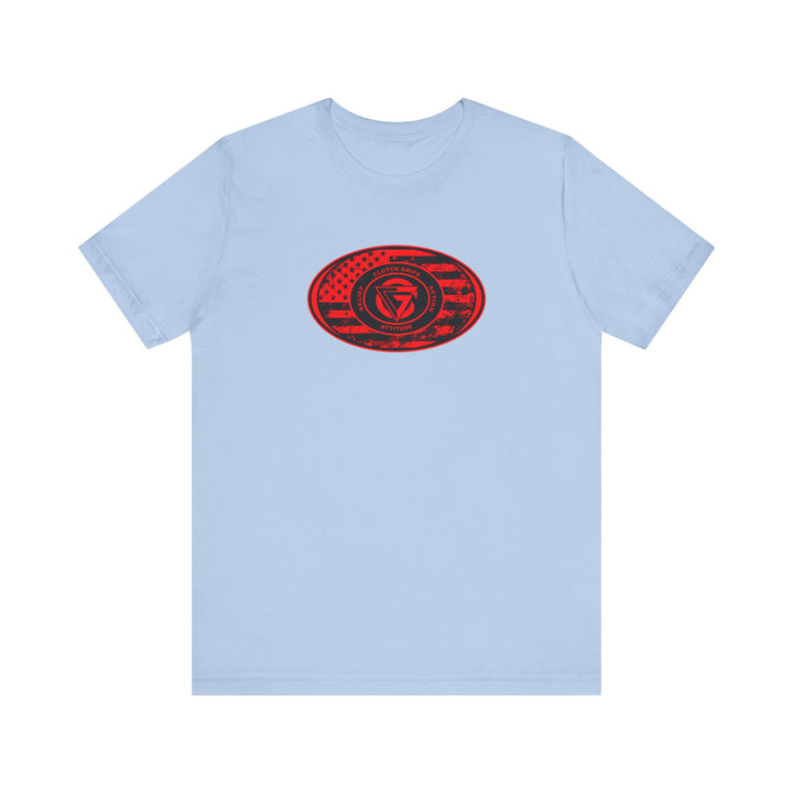 CG FLAG OVAL RED BLACK