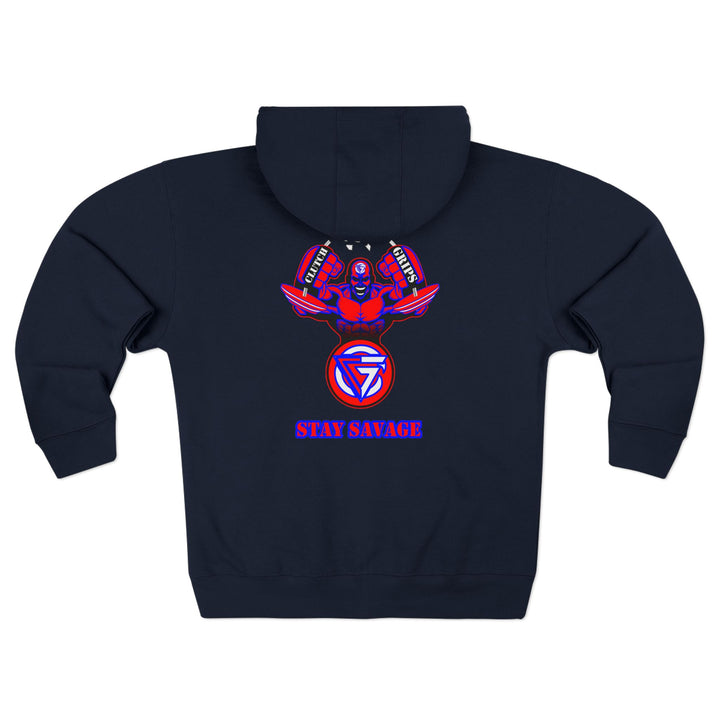 MAC SNAP RED BLUE WHITE /STAY SAVAGE ZIP UP