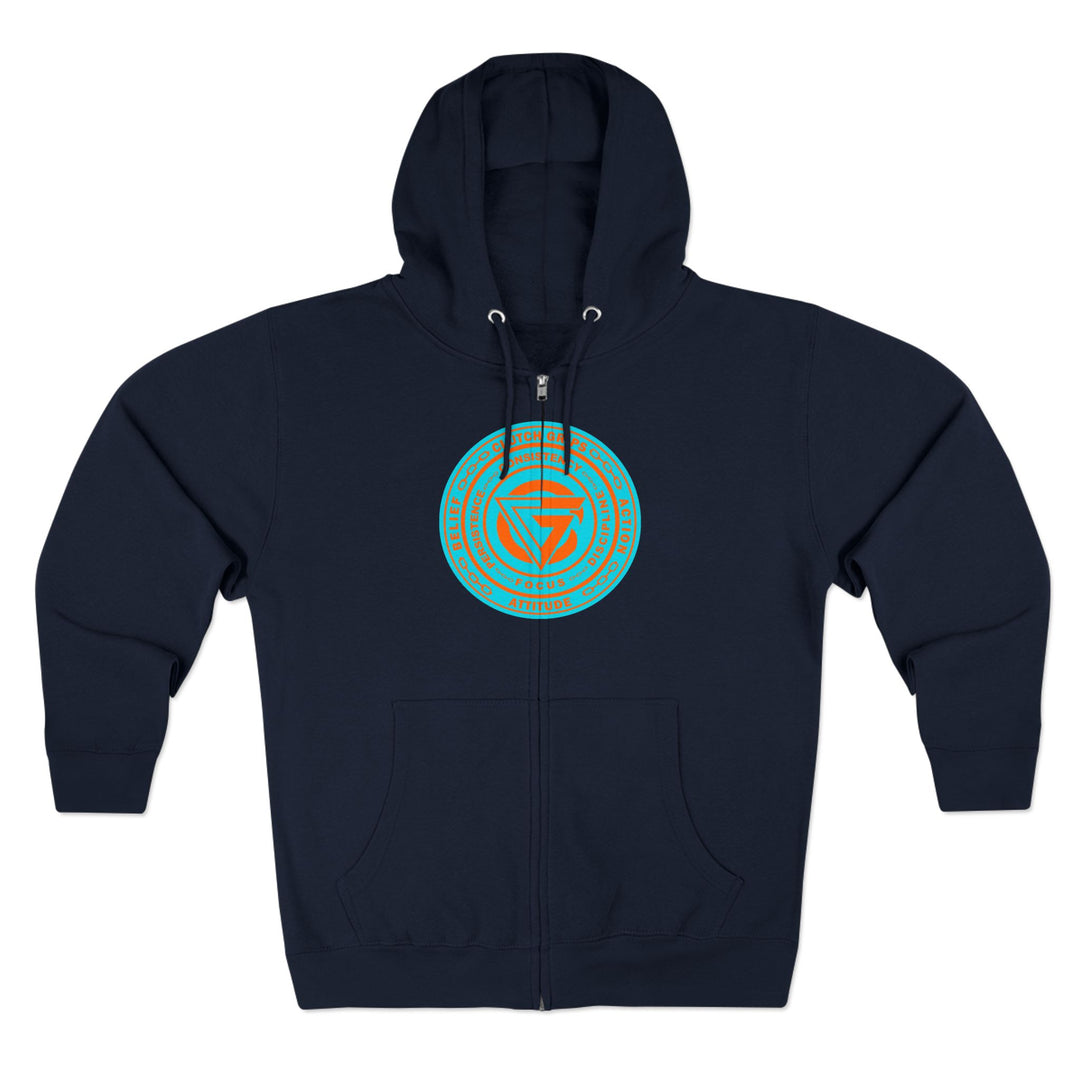 CG BIG MAC CHIEF AQUA ORANGE/VICTORY OR DEATH ZIP UP