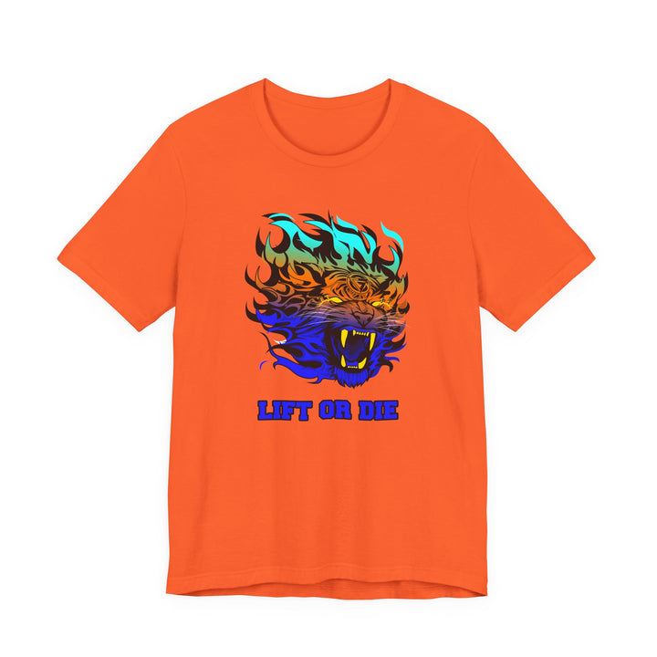 TIGER FLAME BLUE ORANGE AQUA FADE/LIFT OR DIE