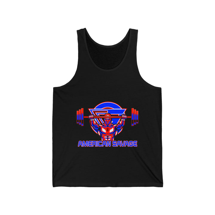 ENTER THE MAC RED WHITE BLUE TANK/AMERICAN SAVAGE