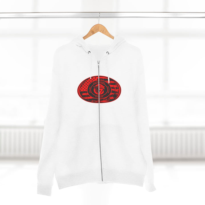 CG  NAVY SEAL TRIBUTE  RIP RED BLACK /AMERICAN SAVAGE ZIP UP