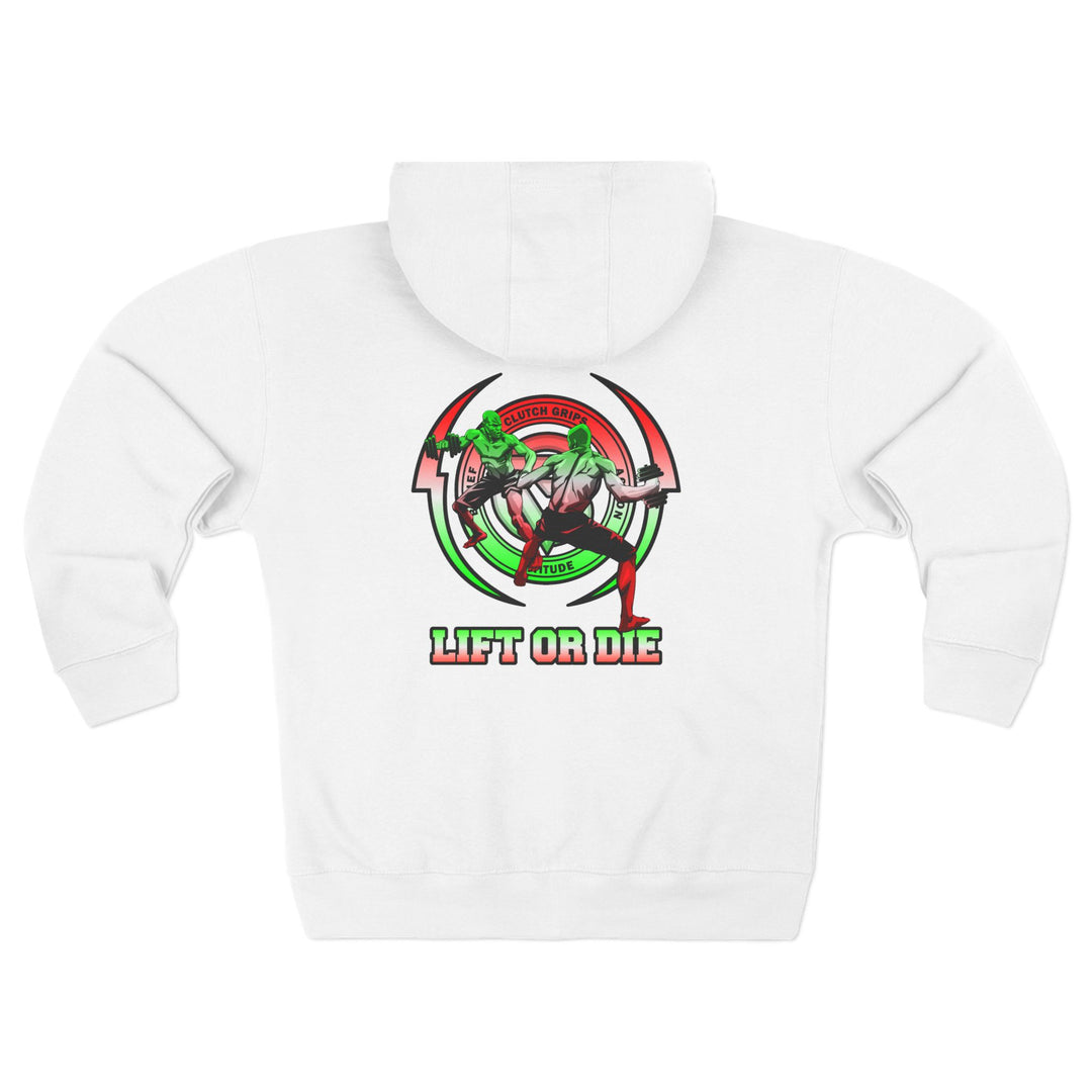 CG YOU VS YOU RED WHITE GREEN /LIFT OR DIE ZIP UP