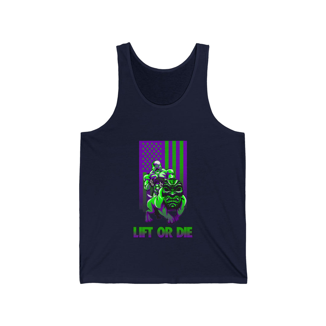 ANGRY DOG GREEN PURPLE TANK FLAG/LIFT OR DIE