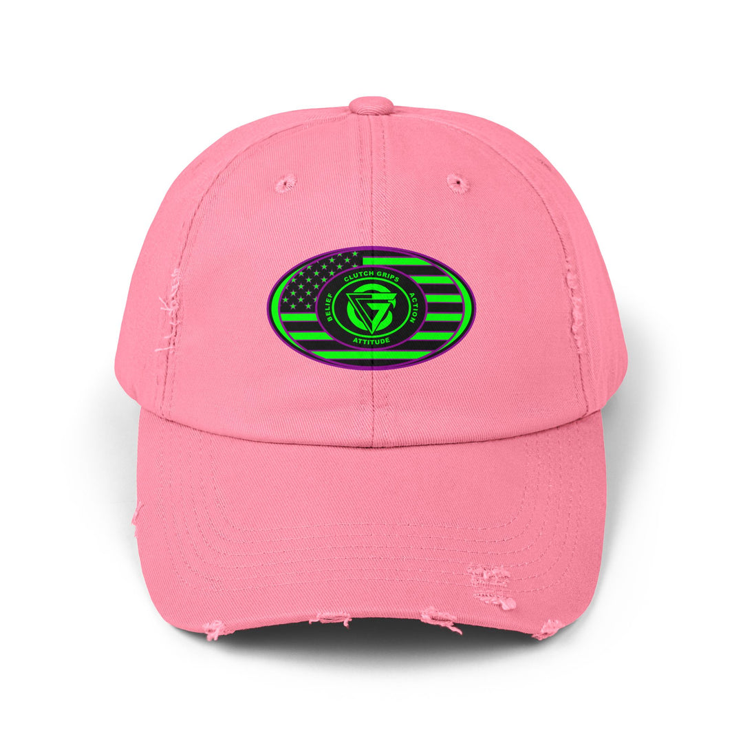 CG PURPLE GREEN FLAG OVAL CAP