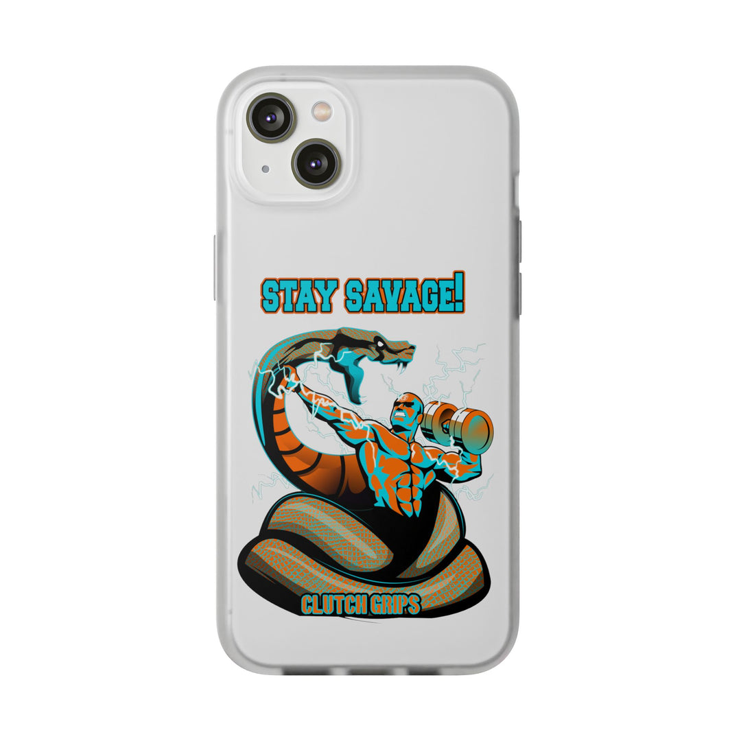 MAC VS SNAKE MIAMI COLORS AQUA ORANGE PHONE CASE /STAY SAVAGE
