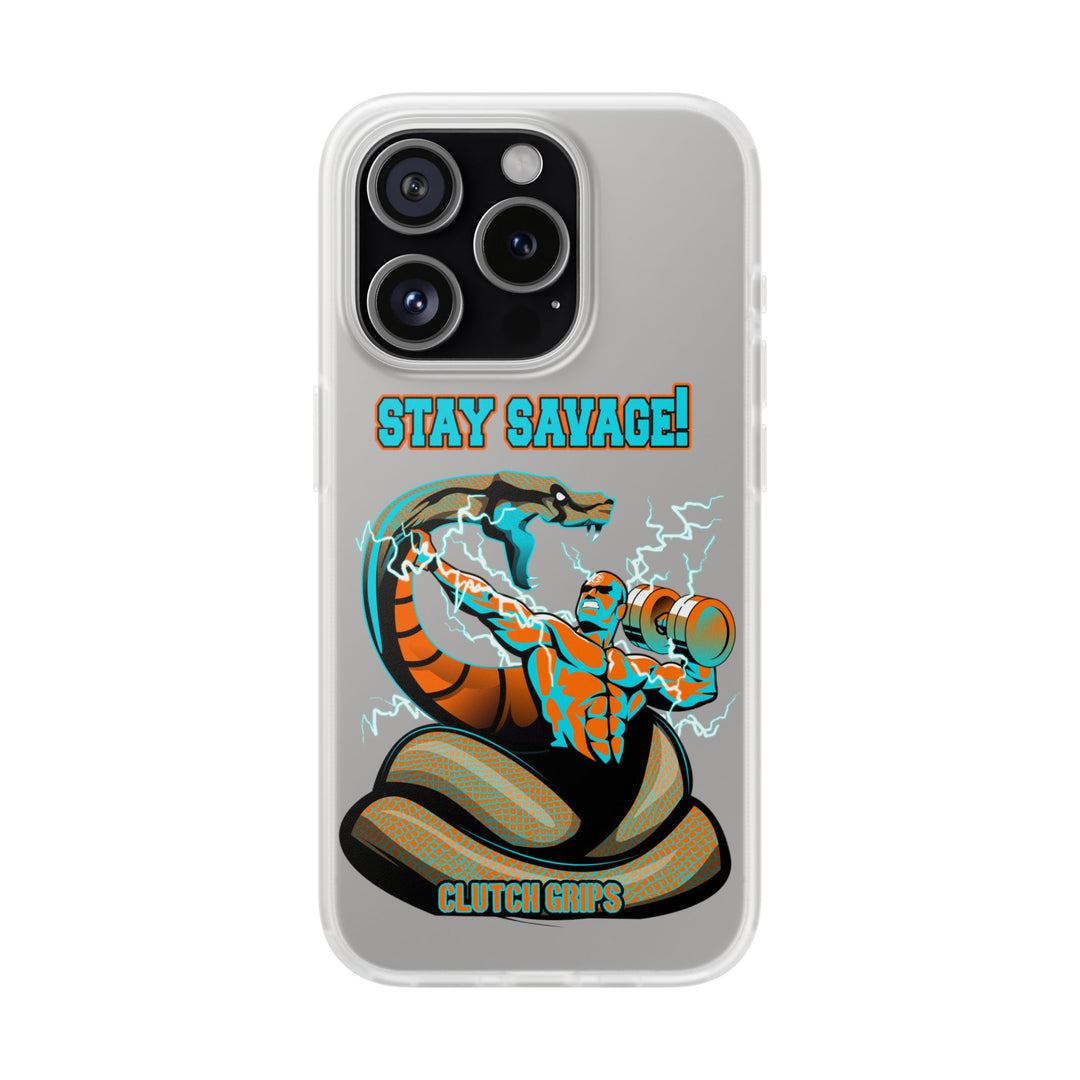 MAC VS SNAKE MIAMI COLORS AQUA ORANGE PHONE CASE /STAY SAVAGE