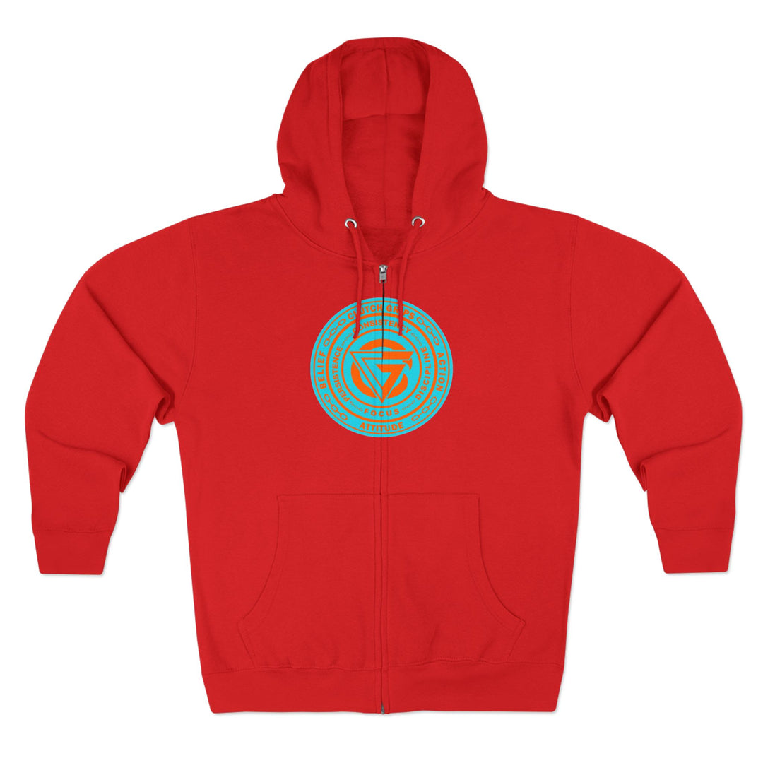 CG BIG MAC CHIEF AQUA ORANGE/VICTORY OR DEATH ZIP UP