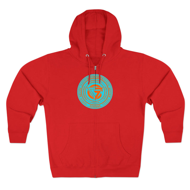 CG BIG MAC CHIEF AQUA ORANGE/VICTORY OR DEATH ZIP UP