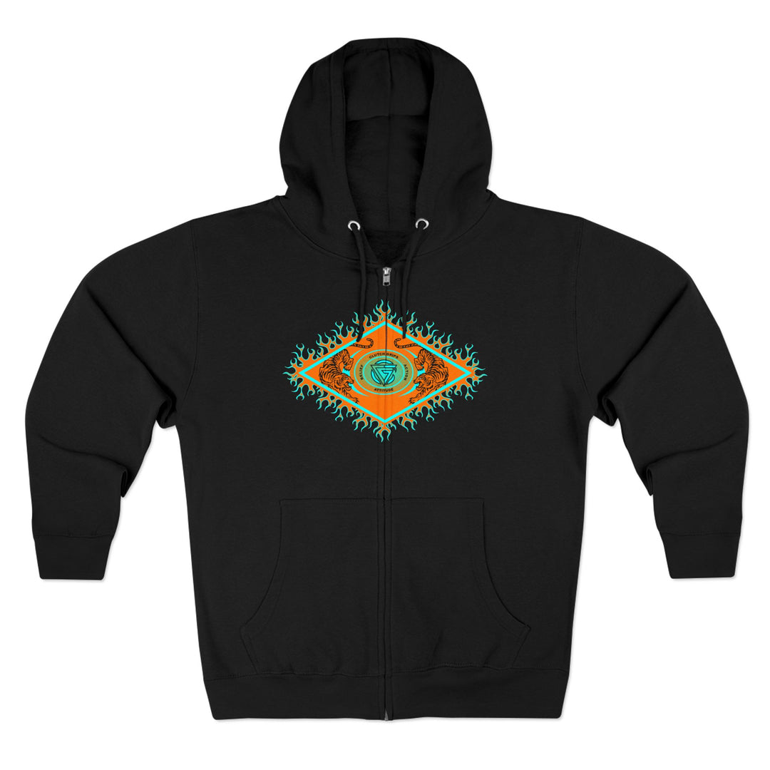 CG DIAMOND TIGER VS TIGER MIAMI AQUA ORANGE /CLUTCHGRIPS ZIP UP