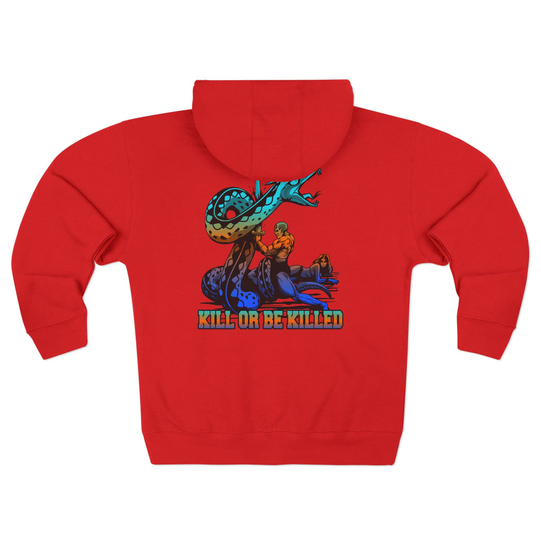 CG SERPENT SLAYER BLUE ORANGE AQUA /KILL OR BE KILLED ZIP UP