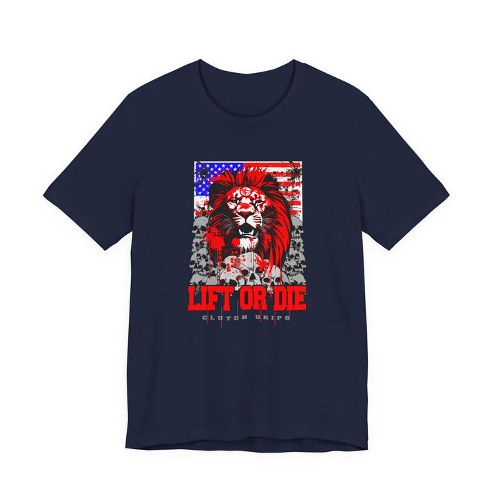 LIONHEART USA FLAG RED WHITE BLUE /LIFT OR DIE