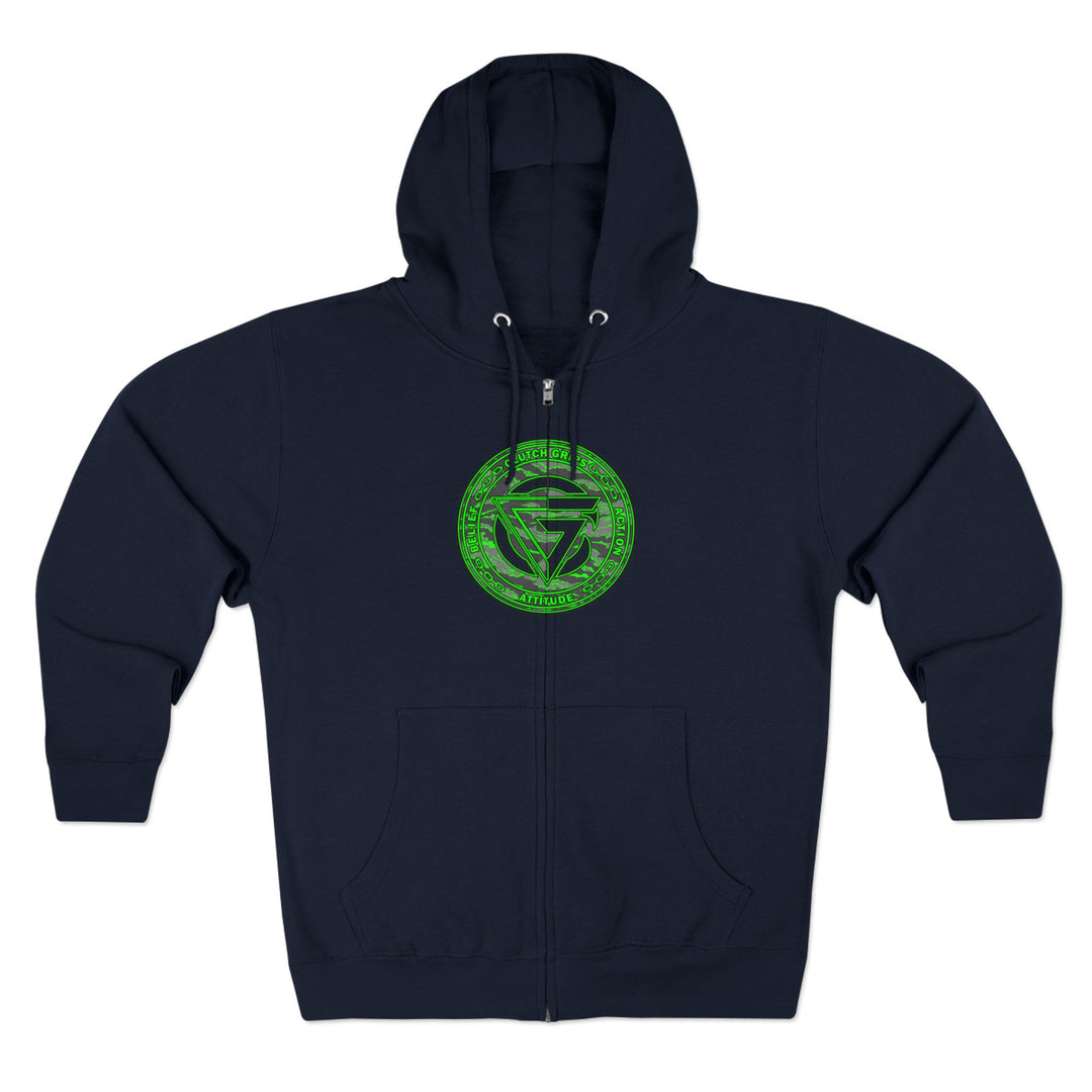 CG ANGRY DOG GREEN GREY CAMO /LIFT OR DIE ZIP UP