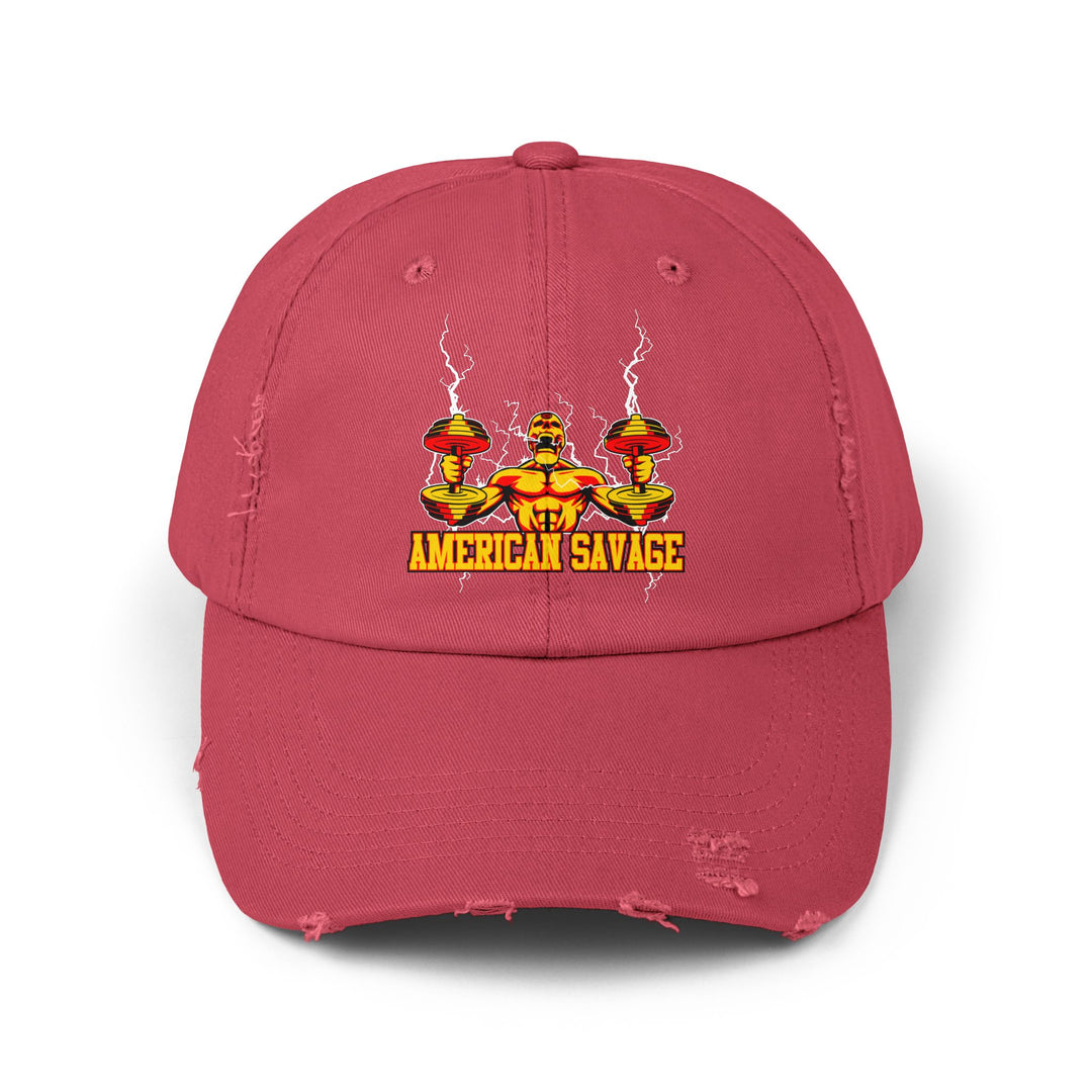 RIDE THE LIGHTNING GOLD RED/AMERICAN SAVAGE CAP
