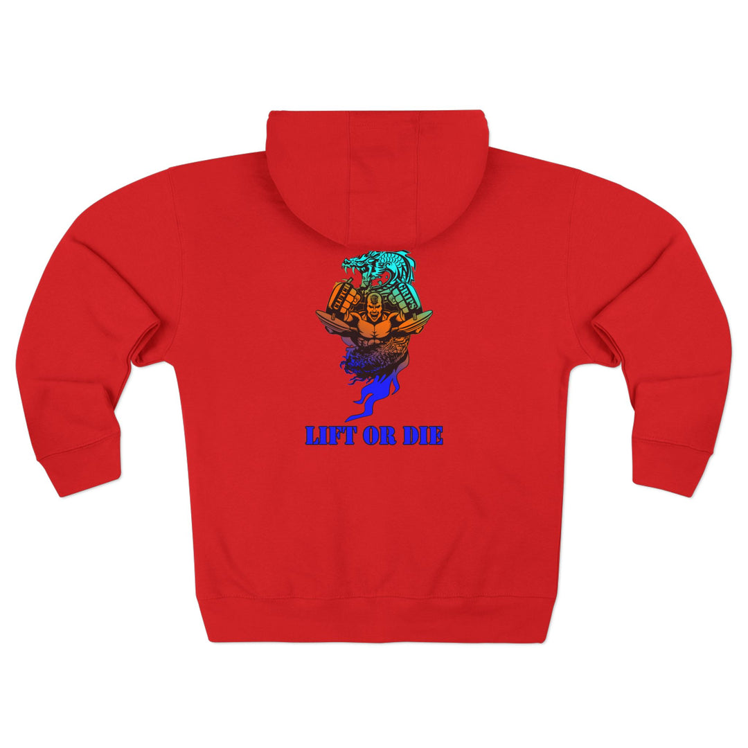 CG MAC SNAP DRAGON BLUE ORANGE AQUA /LIFT OR DIE ZIP UP