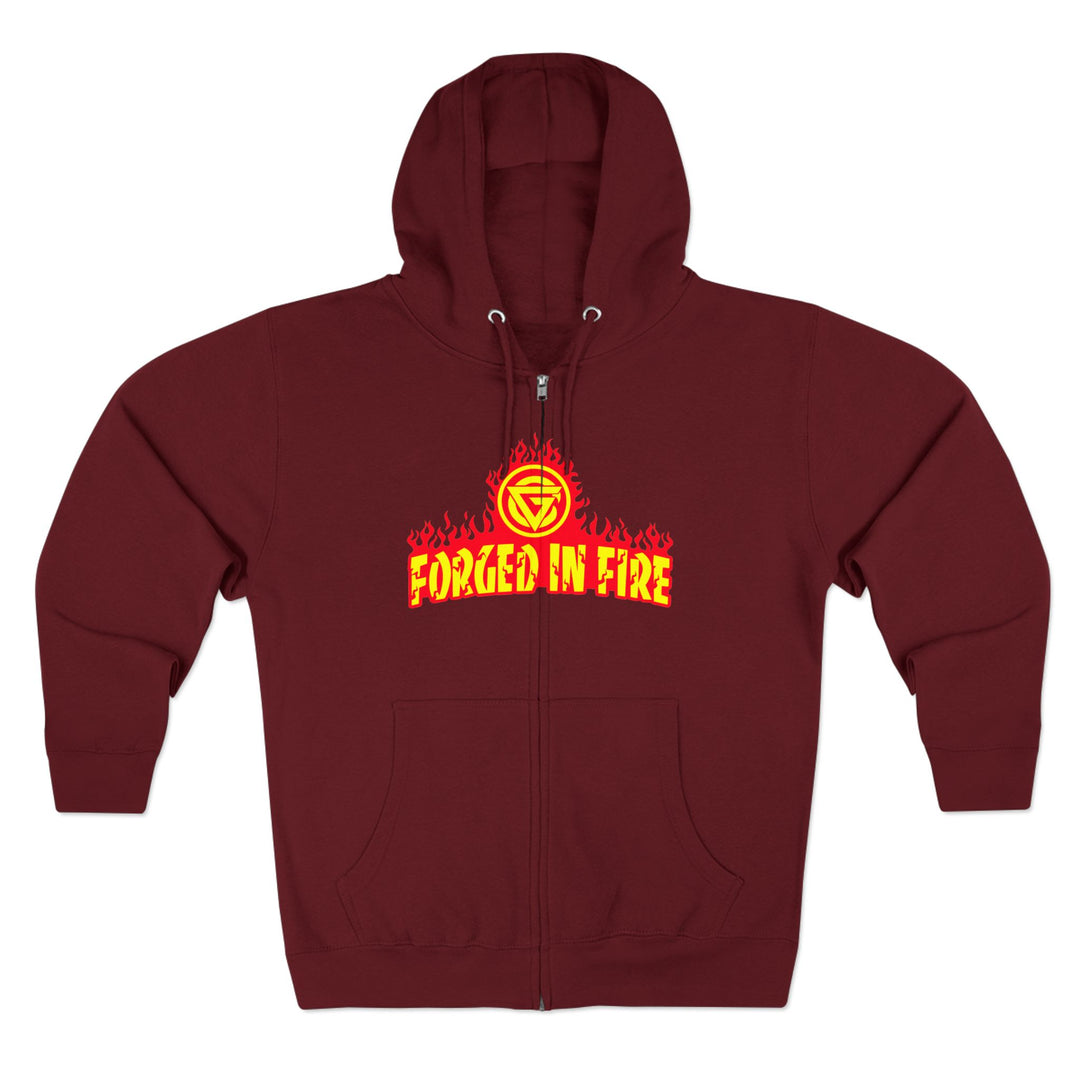 CG DBL SKULL BELL RED GOLD/READY FOR WAR ZIP UP