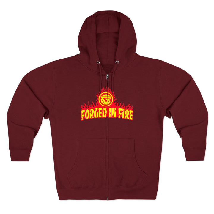 CG DBL SKULL BELL RED GOLD/READY FOR WAR ZIP UP