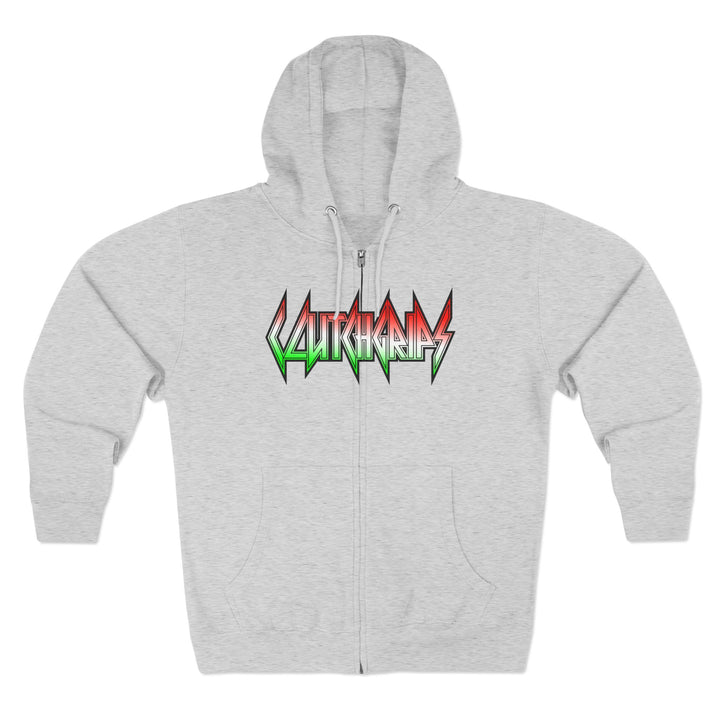 SKULLATOR SGL BELL DRAGON TIGER RED WHITE GREEN FADE/READY FOR WAR ZIP UP