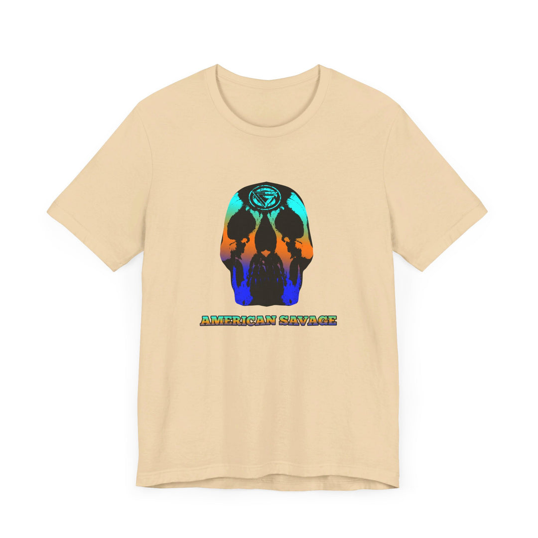 SKULLATOR BLUE ORANGE AQUA  /AMERICAN SAVAGE