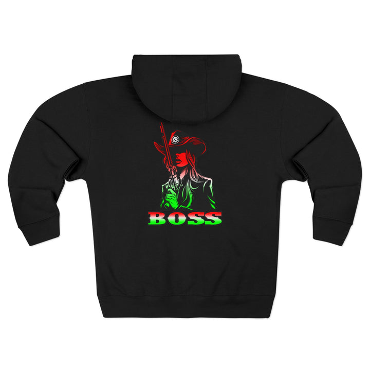 CG REBEL WOMAN RED WHITE GREEN FADE / BOSS ZIP UP