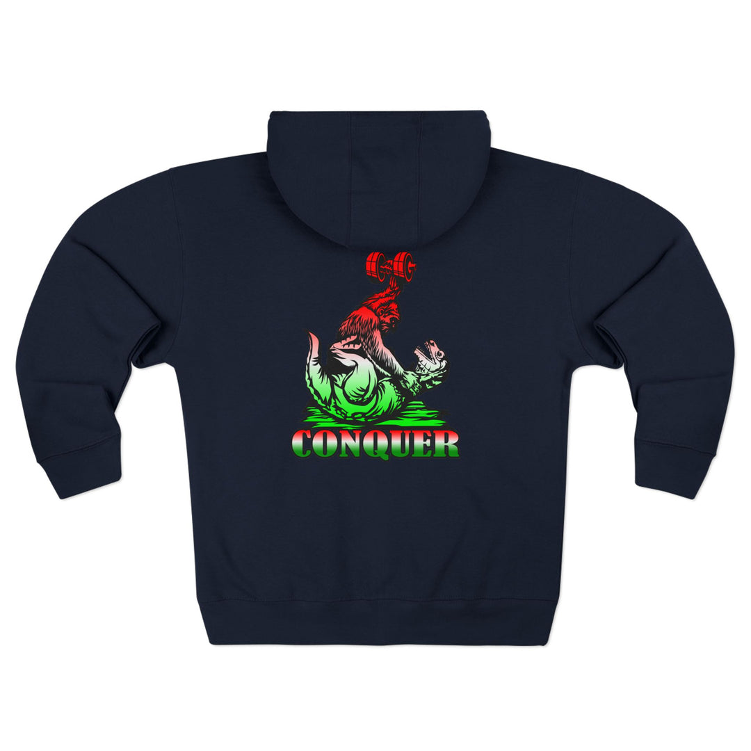 CG APE VS ZILLA RED WHITE GREEN FADE /CONQUER ZIP UP