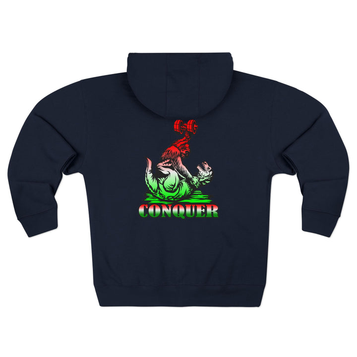 CG APE VS ZILLA RED WHITE GREEN FADE /CONQUER ZIP UP