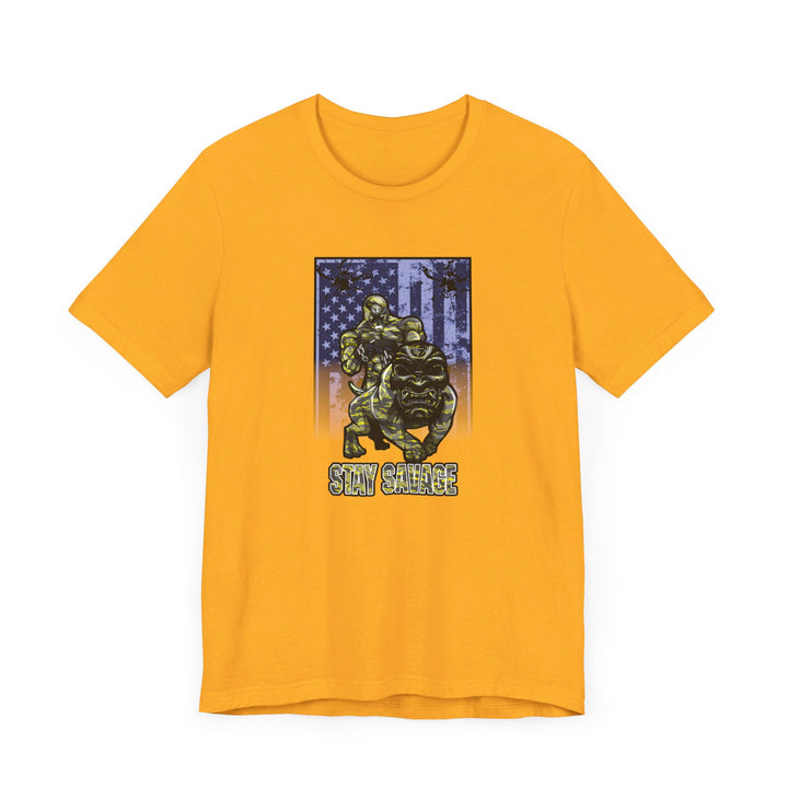 ANGRY DOG YELLOW CAMO FLAG/STAY SAVAGE