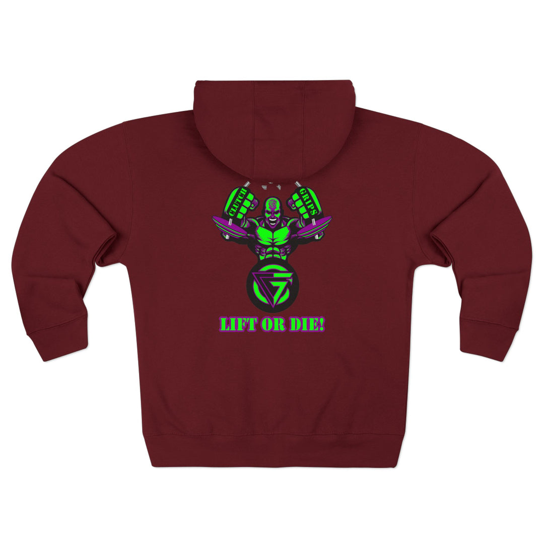 MAC SNAP PURPLE GREEN /LIFT OR DIE ZIP UP
